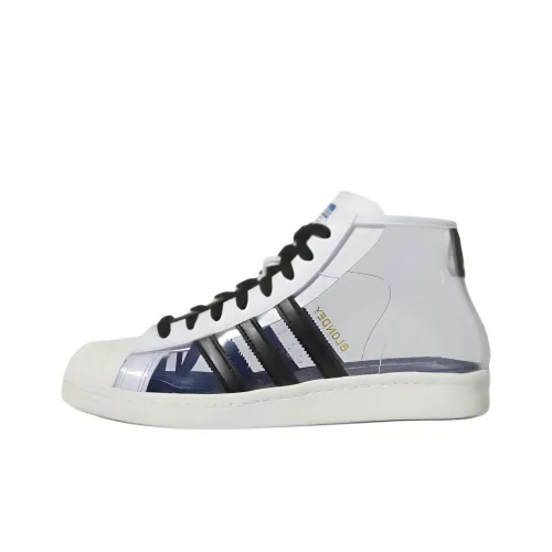 Blondey x Adidas Originals Pro Model ADV Slip-resistant Shock Absorbers MID Skateboard Shoes Unisex White