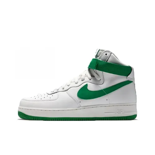 Nike Air Force 1 Shamrock Swoosh Нескользящий Легкий Высокий Топ Скейтбординг Мужской Белый Зеленый