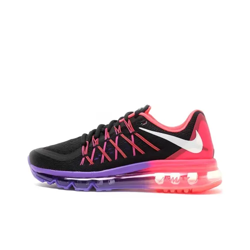 Nike Air Max 2015 Амортизация Износостойкий Низкий Топ Спортивная Повседневная Обувь Женская Черная Красная