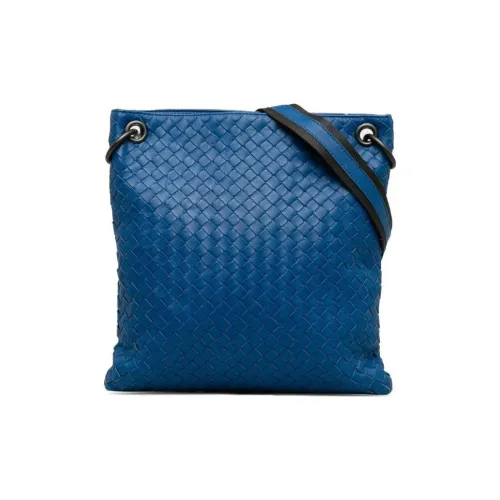 Bottega Veneta Сумка через плечо из коровьей кожи унисекс синий