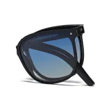 Градиентный Прозрачный Синий Складные Солнцезащитные Очки [Поляризованные]