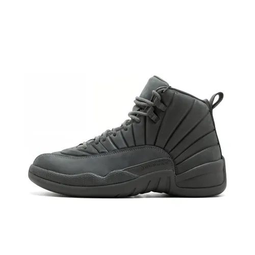 Jordan Air Jordan 12 Retro PSNY High Top Винтажные баскетбольные кроссовки Мужские Серые