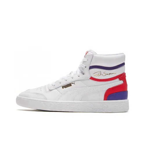 PUMA Ralph Sampson MID Топ Кроссовки для скейтбординга Унисекс Синий Белый