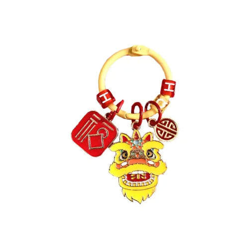 Боул Креативный Год дракона Металлическая подвеска Плюшевая Пара брелоков для ключей от автомобиля Милый брелок для сумки Продукты основанные на трендах
