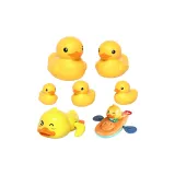 【Игровой набор для воды】 5 предметов: подутка + утка для воды + мягкая щетка для утки + маленькая желтая утка на гребном судне