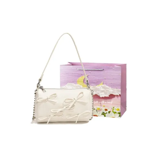 Bansusu ПУ (полиуретан) Сумка Сумка через плечо Стандартная Женская Белая Серебряная Розовая