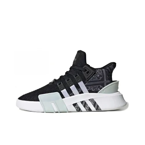 Adidas Originals Eqt Bask Adv Slip Resistant Abrasion Resistant MID Топ Casual Женские Черный Зеленый Белый