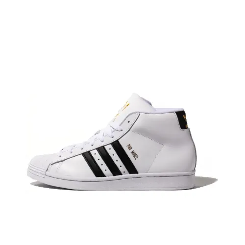 Adidas Originals Pro Model Slip Resistant Abrasion Resistant MID Топ Скейтборд Кроссовки Унисекс Белый Черный
