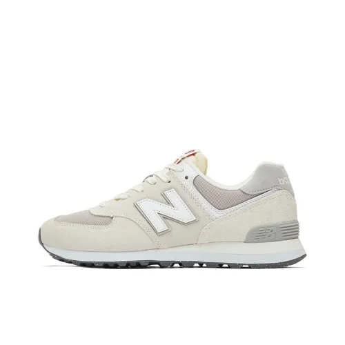 New Balance NB 574 Амортизация Противоскользящий Дышащий Увеличение Высоты Низкий Топ Повседневный Унисекс Белый