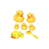 【Игровой набор для воды】 5 предметов: подутка + плескающая утка + мягкая щетка для утки