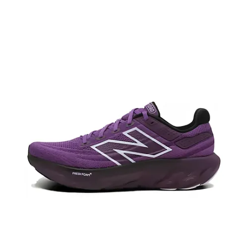 New Balance 1080 v13 Амортизация Износостойкий Низкий Топ Беговые кроссовки Мужские Черный Фиолетовый