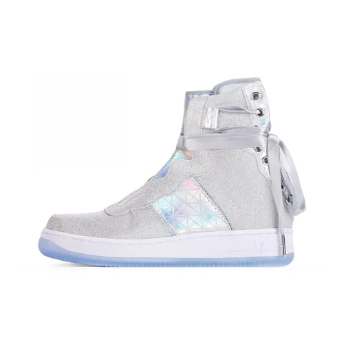 Nike Air Force 1 Rebel XX CNY Шестой Heavenly STEM Высокий Топ Скейтборд Кроссовки Женские Серебряный