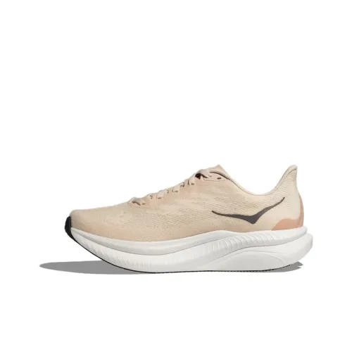 HOKA ONE ONE Износостойкий Дышащий Низкий Топ Тренировочные Беговые Кроссовки Женские Бежевые