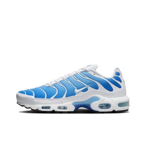 Nike Air Max Plus Устойчивый к истиранию Дышащий Низкий Топ Повседневная обувь Мужская Синие Белые