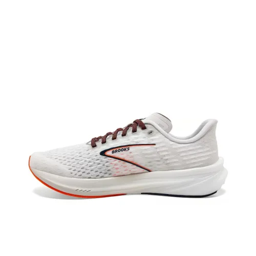 Brooks Hyperion Shock Absorbers Slip-Resistant Low Top Casual Running Shoes Men's White Orange Брэдс Брукс Хайперион Шок Абсорберз Антислип Низкий Топ Повседневные Беговые Кроссовки Мужские Белый Оранжевый