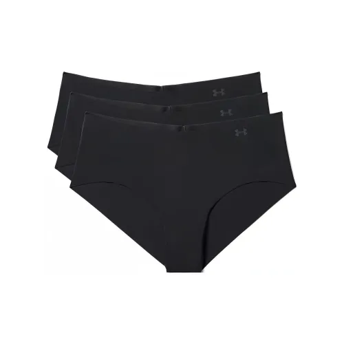Under Armour 3 пачки черные женские трусы-бикини