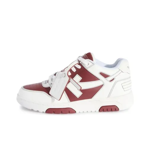 Off Белый Out Of Office Низкие Кроссовки для скейтбординга Женские Белые Красные