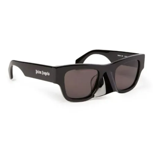 PALM ANGELS Нерегулярная форма Солнцезащитные очки Унисекс Черный
