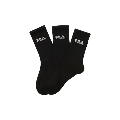 FILA 3 шт Черные Унисекс Колено высокие Носки