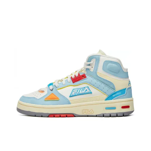 FILA FUSION Teratach Баскетбольные кроссовки MID Топ Винтажные баскетбольные кроссовки Женские Equal Temperature Синий