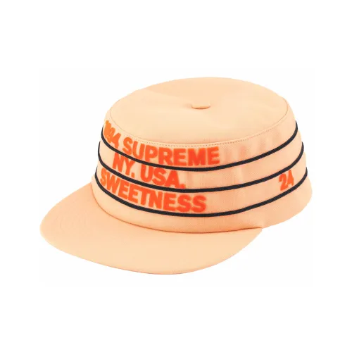 Supreme Полиэстер Кепки Унисекс Бежевый
