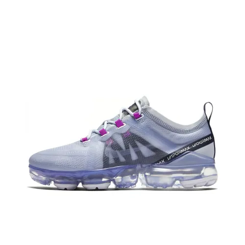 Nike VaporMax 2019 Low Топ Air Cushion Повседневные Беговые Кроссовки Женские Прозрачный Синий