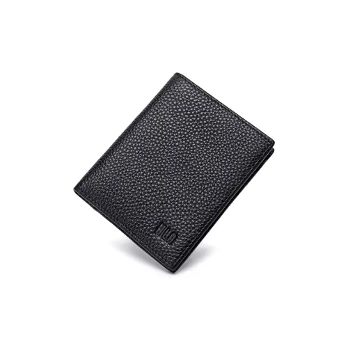 HLA Кошелек из коровьей кожи мужской черный