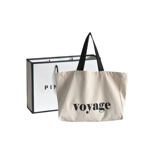 PINK·LAND Холщовая сумка сумка через плечо стандартная женская бежево-желтая