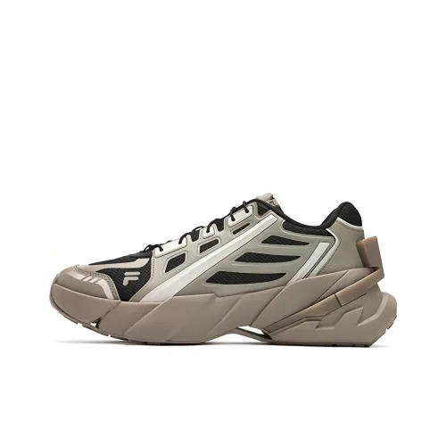 FILA FUSION Ti 22 Амортизация Износостойкий Низкий Топ Casual Мужской Коричневый Черный