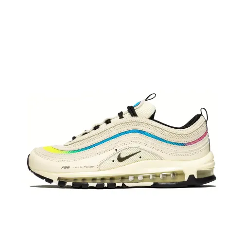 Nike Air Max 97 Устойчивый к истиранию Дышащий Низкий Топ Спортивная Повседневная Обувь Мужская Белый Черный