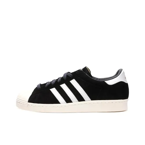 Adidas Originals Superstar 80s DL Амортизация Устойчивый к истиранию Легкий Низкий Топ Скейтборд Кроссовки Мужские Черный Белый
