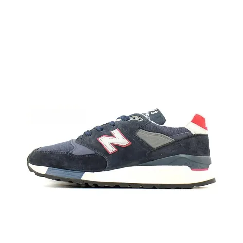 New Balance NB 998 Устойчивый к истиранию Низкий Топ Повседневная Беговая Обувь Мужская Синие Серые