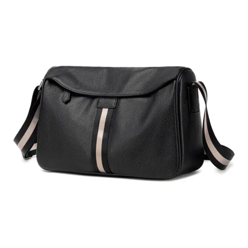 BJIAX Сумка из натуральной коровьей кожи корейский стиль сумка через плечо дизайн обычная мужская черная