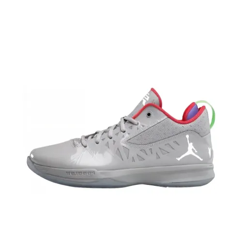 Jordan CP3 5 Амортизация Износостойкие Низкие Баскетбольные Кроссовки Мужские Серые