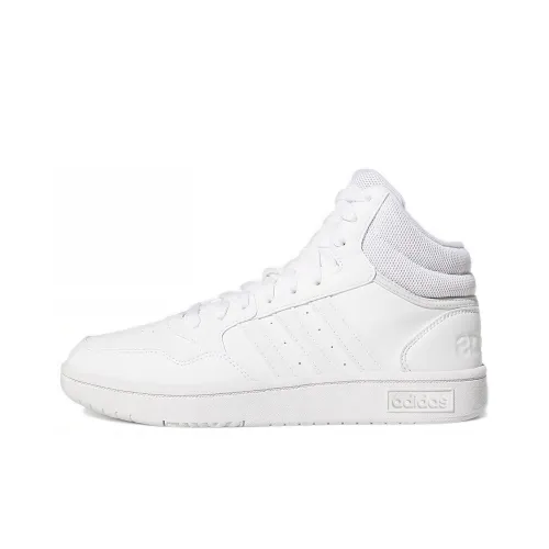 Adidas Neo Hoops 3,0 MID Slip-resistant Abrasion-resistant MID Топ Скейтборд Кроссовки Женские Белые