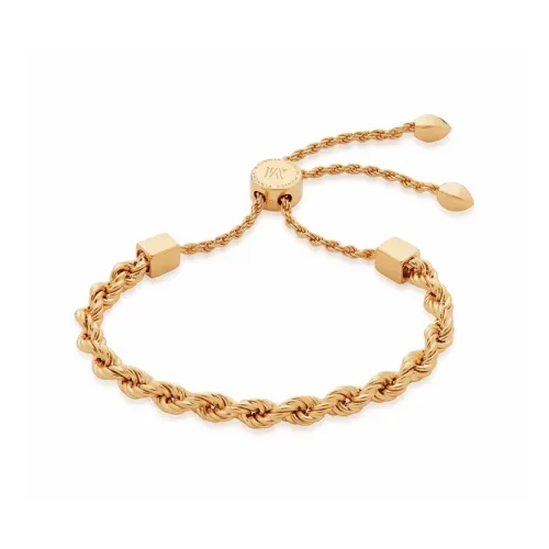 Monica Vinader Браслеты из серебра с покрытием 18K золота женские золотые