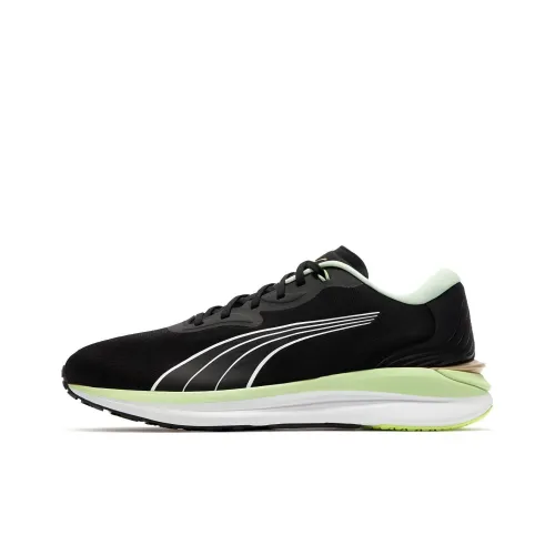 PUMA Electrify Nitro 2 Slip-Resistant Abrasion-Resistant Low Top Casual Running Shoes Men's Black Green PUMA Electrify Nitro 2 Противоскользящий устойчивый к истиранию низкий топ повседневная обувь для бега мужская черный зеленый