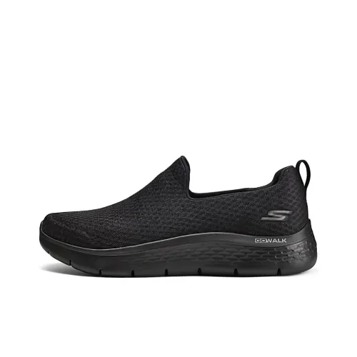 Skechers GO WALK Fle Амортизация Устойчивый к истиранию Дышащий Отскок Низкий Топ Casual Мужской Черный