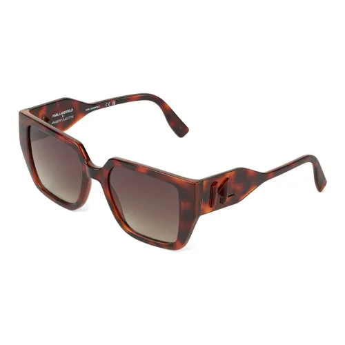 Karl Lagerfeld Нерегулярная форма Солнцезащитные очки Женские Черепаховый