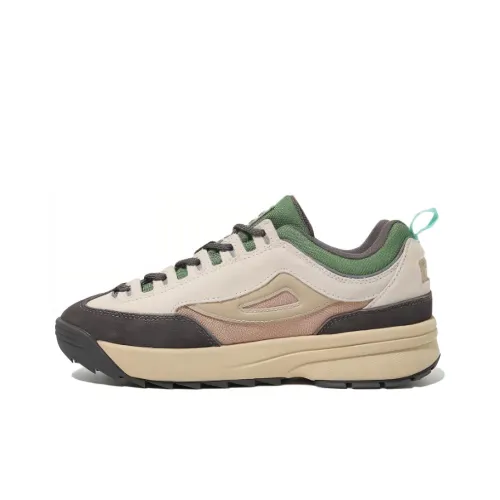 FILA Амортизация Износостойкий Низкий Топ Толстая Подошва Кроссовки Унисекс Бежевый Черный Желтый