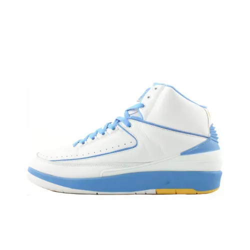 Jordan Air Jordan 2 Retro MELO High Top Винтажные баскетбольные кроссовки Мужские Белый Синий