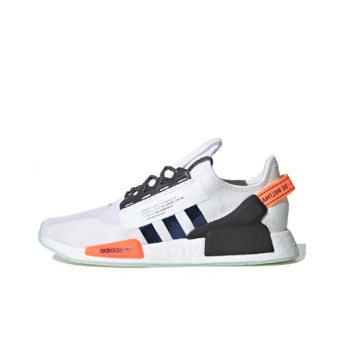 Adidas Originals NMD_R1 V2 Амортизация Низкий Топ Повседневная Обувь Унисекс Белый Синий и Оранжевый