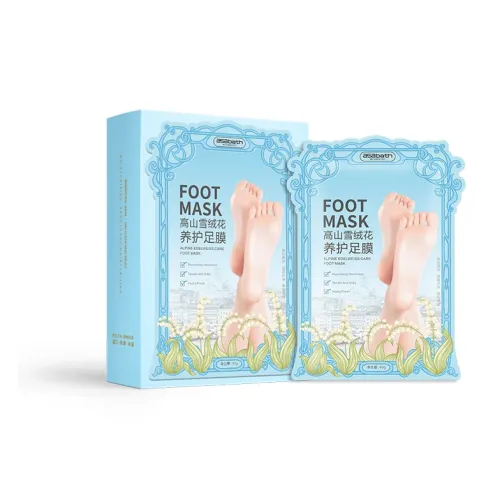 Asabath Горно-снежный бархат с цветочным дизайном маска для ухода за ногами 40 г * 5 пар коробка