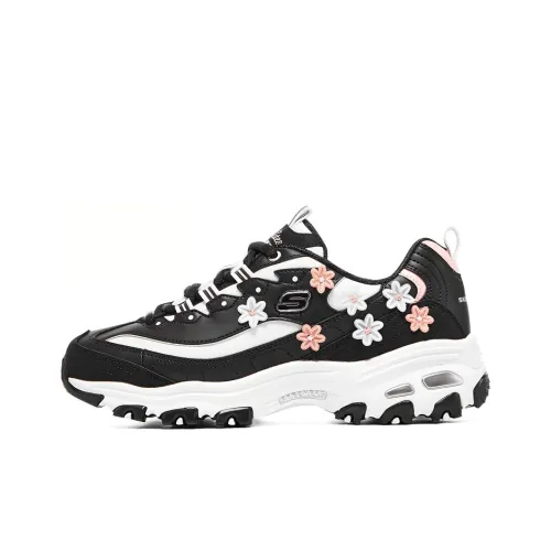 Skechers D'LITES 1,0 Low Топ Повседневная обувь Женская Черный Белый