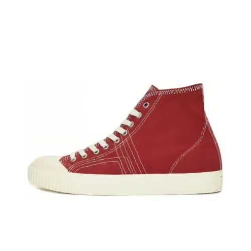 Onitsuka Tiger OK Баскетбол MT Покрытие Slip-Resistant Водонепроницаемый Высокий Топ Скейтборд Кроссовки Унисекс Кирпично-Красный