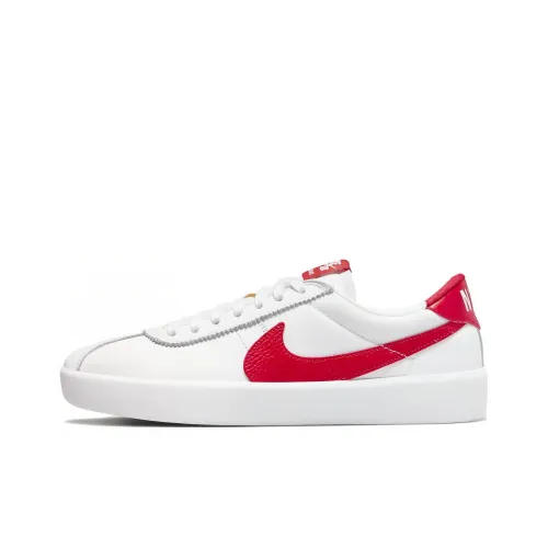 Nike SB Bruin React Slip-Resistant Амортизация Устойчивость к износу Легкий Низкий Топ Скейтборд Кроссовки Мужские Белый Красный