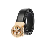 Золотая пряжка, черный ремешок