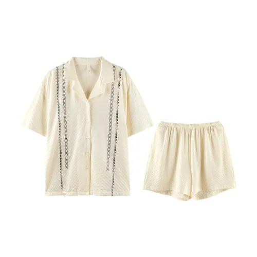 Empowering Words Пижамный комплект Женский Бежевый Абрикос