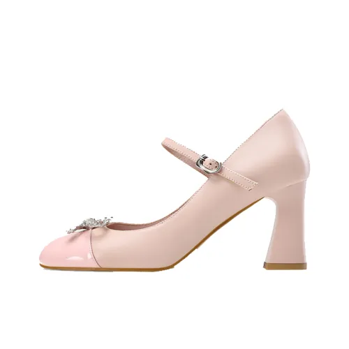 Princess Isabel Грубый каблук Туфли Мэри Джейн Женские