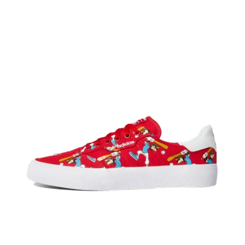 Adidas Originals 3MC Vulc Disney Sport Goofy Slip-resistant Low Top Skateboard Shoes Unisex Red Adidas Originals 3MC Vulc Disney Спорт Goofy Противоскользящие Низкие Кеды для Скейтбординга Унисекс Красный